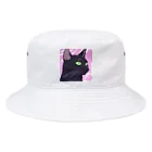 73GTCのかっこいい黒猫3 Bucket Hat