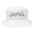 junichi-goodsのバルーン文字「JAPAN」（緑色系） Bucket Hat