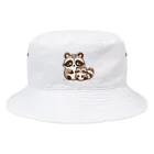 mitsu5872のほのぼのアライグマ家族物語 Bucket Hat