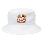 mitsu5872のわんぱく子犬とやさしいママ Bucket Hat