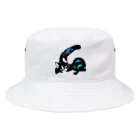 幸運のしっぽの黒猫と魔法の尻尾 Bucket Hat