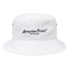 某航空会社公式衣裳部の黒ロゴ柄 Bucket Hat
