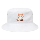 ふわふわ動物スタジオのふわふわの愛らしい猫ちゃんと毛糸玉 Bucket Hat