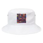 サイケデリックな世界の奇妙な動物達 Bucket Hat