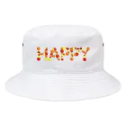 junichi-goodsのバルーン文字「HAPPY」（赤色系） バケットハット