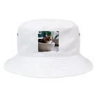 kojakechanのトイレに入るかわいいマンチカンのマカデミアナッツくん Bucket Hat