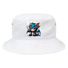 可愛らしいドラゴンのイラストグッズ店の可愛いドラゴンのマスコット Bucket Hat