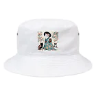 ParadigmStar　パラダイムスターの和風着物猫 Bucket Hat