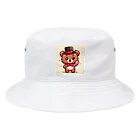 アニマルキャラクターショップのジェントルくまっち Bucket Hat
