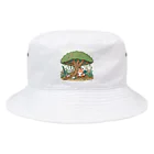 星パンダショップのガジュマルとキツネと森の仲間たち Bucket Hat