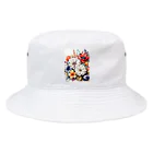 Lemon teaのたくさんの花々を Bucket Hat