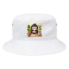 星パンダショップのほっこりコーヒーごりら君 Bucket Hat