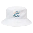 星パンダショップの自転車で駆け抜けてシロクマ Bucket Hat