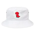 フラットザウルスの癒しのレッドザウルス Bucket Hat