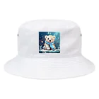 りんりんの可愛いシロクマちゃんショップ　かわいいよ！のしろくまちゃん Bucket Hat