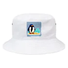 AI画像作って遊ぼうのドット絵のペンギン Bucket Hat