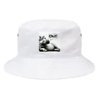 momoRockのデッサンタッチ カバ(Chil) Bucket Hat