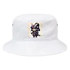 戦国時代マニアのデフォルメ島津義弘君 Bucket Hat