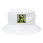 カエルグッズの正面蛙 Bucket Hat