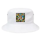 alphabet stained glassのstained glass S Bucket Hat