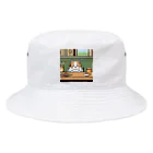 masaのテーブルの上でおねだりしている猫 Bucket Hat