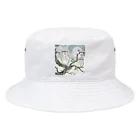 bigbamboofamilyの月明かりと梟 Bucket Hat