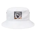 gigaグッズの輪っかで遊ぶ親子の折り紙パンダ Bucket Hat