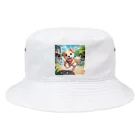 happiness_shopのかわいい子犬が元気いっぱい！ Bucket Hat