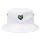 KULIEITAの地球の日　Earth day 地球　ハート　ブルー Bucket Hat