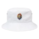 MirofuruDesignの抽象的なライオンスプラッシュTシャツ Bucket Hat