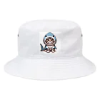 IloveCatのサメのフードを被った愛くるしい子猫 Bucket Hat