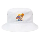 AQUAMETAVERSEの帽子をかぶった可愛い子供ゾウ Marsa 106 Bucket Hat