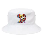 G.O.A.T.designの華やかな色合いが目を引く可愛らしい犬 Bucket Hat