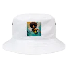 qloの海の世界を楽しむ女性 Bucket Hat