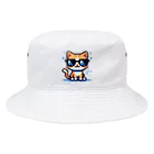 BinaryStoreのきらりんサングラスにゃんこ Bucket Hat