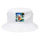  "Happy smile shonanのブタサーファー Bucket Hat