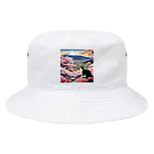 だんのんの桜と富士山と猫 Bucket Hat