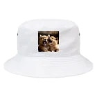 動物のおもしろ可愛いグッズのイッヌ Bucket Hat