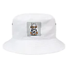 Freedomのかわいいロボットのイラストグッズ Bucket Hat