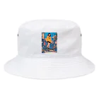 Kazuya Satoの昭和テイストカラフルPOPガーリー Bucket Hat