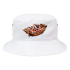 市来の舟盛り猫2 Bucket Hat