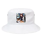 エーアイコの学者風の女性が研究しているシーン Bucket Hat