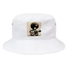 atu-daruma77のウクレレを持つアフロヘアのかわいい成長 Bucket Hat