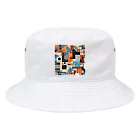 オーロラの里のジオメトリック・フューチャー Bucket Hat