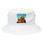 Pixel Art Goodsのサクラダファミリア（pixel art） Bucket Hat