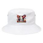 zenjoyのフラワーペンギン Bucket Hat