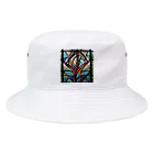 ganeshaの抽象パターンステンドグラス Bucket Hat