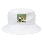 ストリート系の動物たちのストリート系の猫たち Bucket Hat