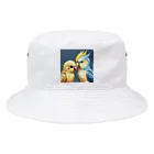 インコグッズのオカメインコとセキセイインコ Bucket Hat