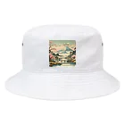 動物デザイングッズの江戸時代の絵画風 Bucket Hat